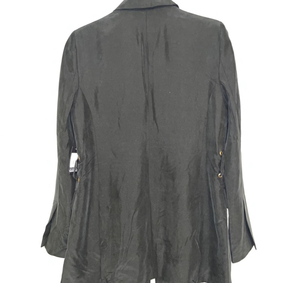 NWT, Badgley Mischka Studio 2 pocket, one button, silky black blazer, 10 - Picture 11 of 12